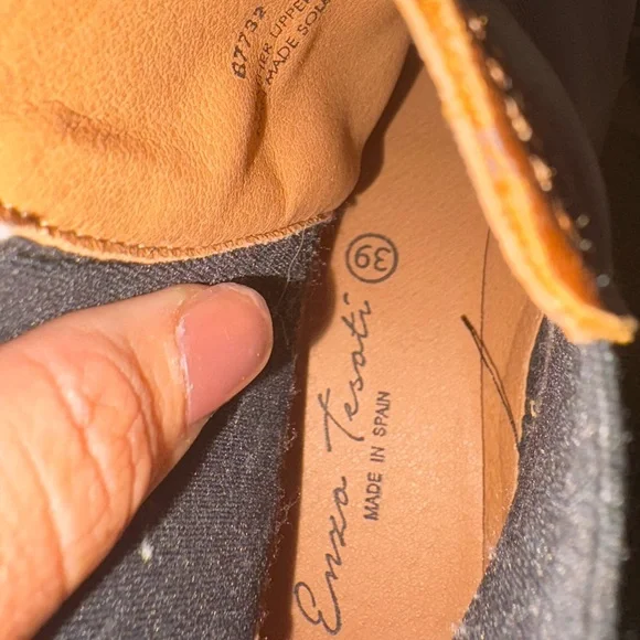 ENZO TESOTI Chelsea Brown/ Black  Leather Ankle Boot Size 8 New - Picture 6 of 6